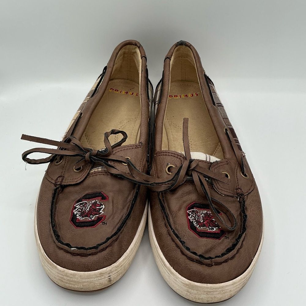 Ladies Primus USC Gamecocks brown loafers size 9